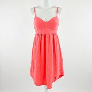 VINTAGE Y2K TNA Babydoll Mini Dress | Neon Coral | Size Small